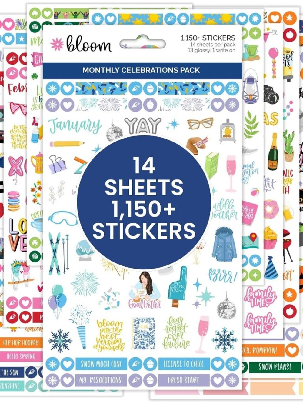 Monthly Celebrations Planner Stickers for Calendar Decorating, Planning, Scrapbo